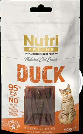 Nutri Feline Natural Cat Snack Ördekli Çubuk Yetişkin Kedi Ödülü 50 g 