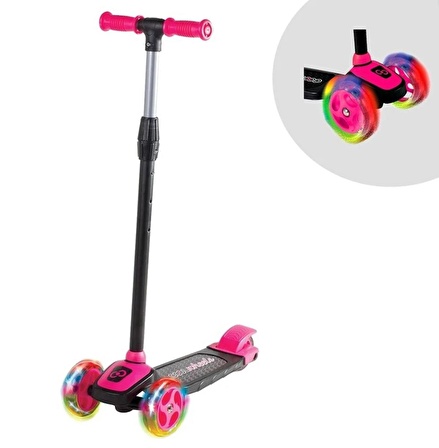 Furkan Oyuncak Cool Wheels Işıklı 3 Tekerlekli Scooter Pembe