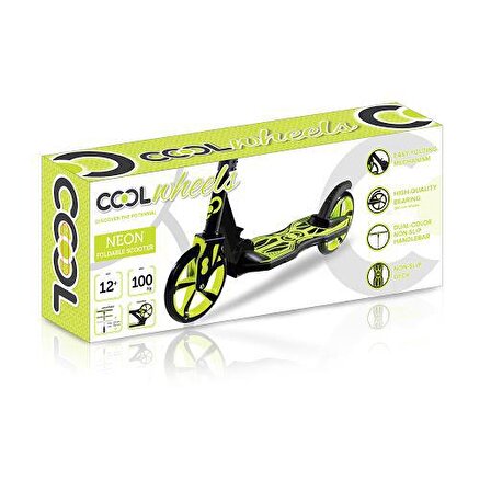 Cool Wheels Katlanabilir Scooter 12+ Yeşil 100 Kg Kapasiteli