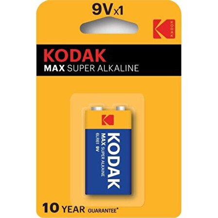 Kodak Max Süper Alkaline 9 Volt Pil