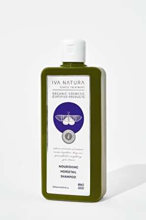 IVA NATURA Organik Hyaluronik Asit İçeren Besleyici Şampuan At Kuyruğu Bitkisi Özlü 350 ML