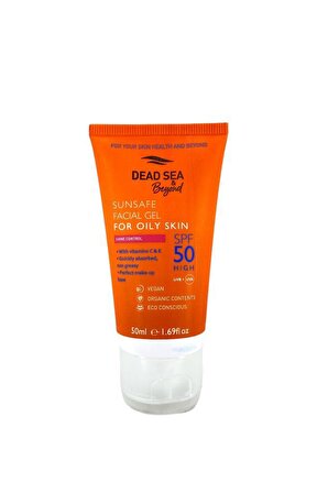 DEAD SEA & Beyond Sunsafe Facial Gel For Oily Skin SPF50 50 ml
