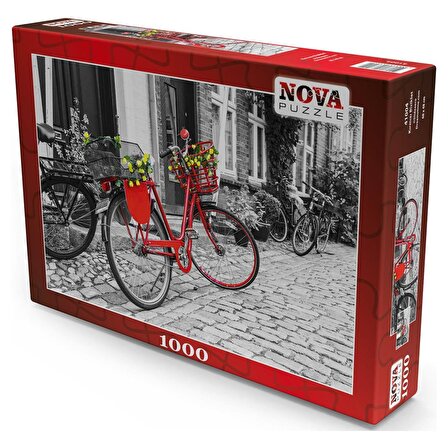 Nova Puzzle Kırmızı Bisiklet 12+ Yaş Küçük Boy Puzzle 1000 Parça