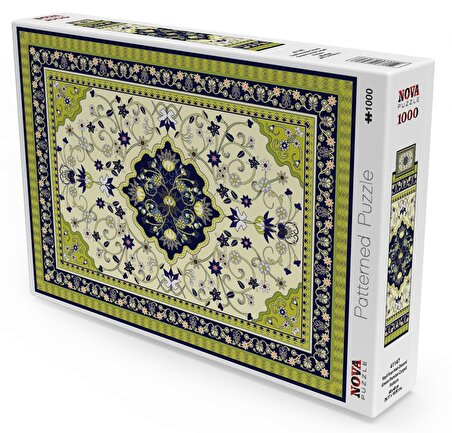 Nova Puzzle Yeşil İran Halı Deseni 12+ Yaş Küçük Boy Puzzle 1000 Parça