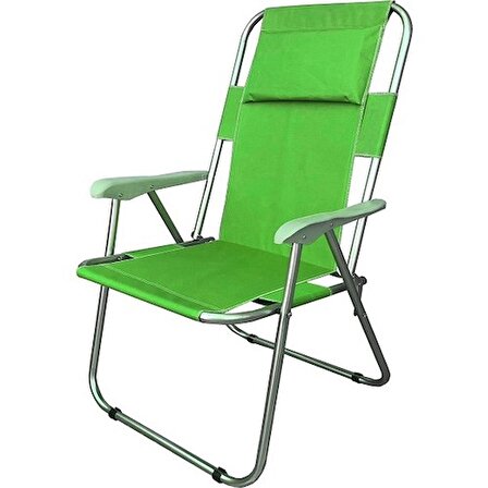 Kamp Sandalyesi Yastıklı Koltuk Bahçe Sandalyesi Yeşil 1027