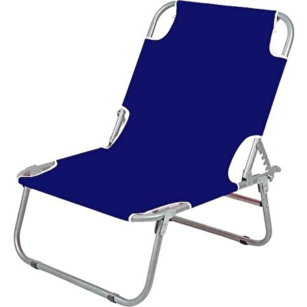 Katlanır Portatif Sandalye Şezlong - Kamp Sandalyesi Mavi  1284