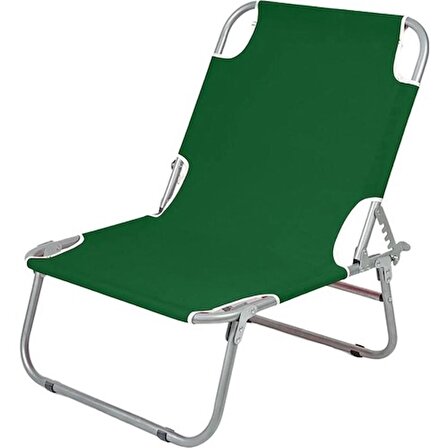Katlanır Portatif Sandalye Şezlong - Kamp Sandalyesi Yeşil 1286