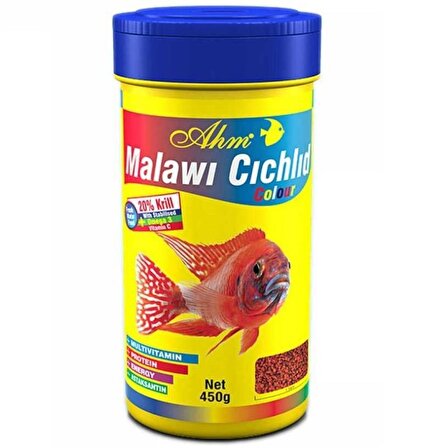 Ahm Malawi Cichlid Granulat Colour Balık Yemi 1000 ML