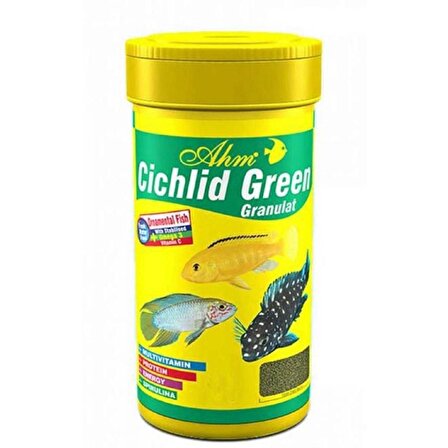Ahm Cichlid Green Granulat Balık Yemi 250 ML