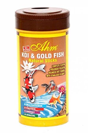 Ahm Koi Goldfish Naturel Pond Sticks Balık Yemi 250 Ml