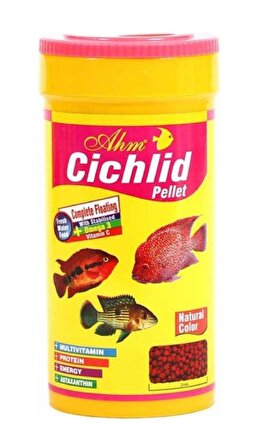 Ahm Cichlid Pellet Natural Colour Balık Yemi 1000 Ml.