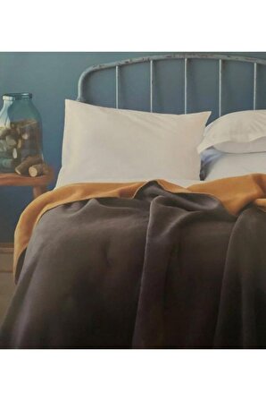 İssimo Home Simply Çift Kişilik Polar Battaniye Sarı 200 x 220 cm