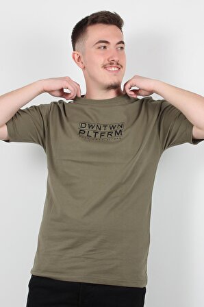 3514 DWNTWN Yazılı Oversize O Yaka T-shirt