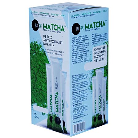 Matcha Maça Premium Japanese Detox Antioxidant Bitki Çayı 20li