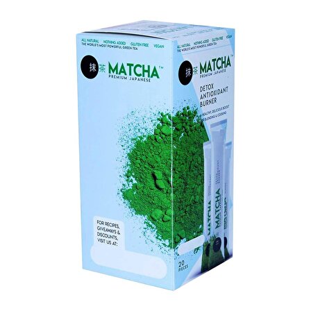 Matcha Premium Japanese Maça Çayı Orijinal Bandrollu 20Ad X 2Kutu