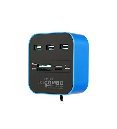 Concord C-847 3 Port USB 2.0 Hub - USB Çoklayıcı + USB Kart Okuyucu 