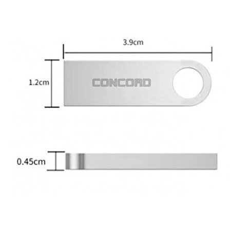 Concord 32 GB USB 2.0 Metal Flash Bellek CU32
