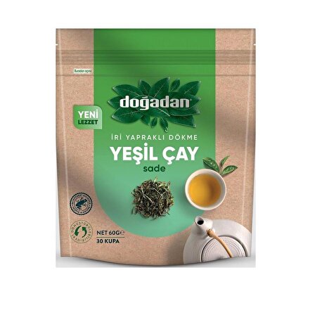 Doğadan İri Yapraklı Dökme Yeşil Çay Sade 60 g