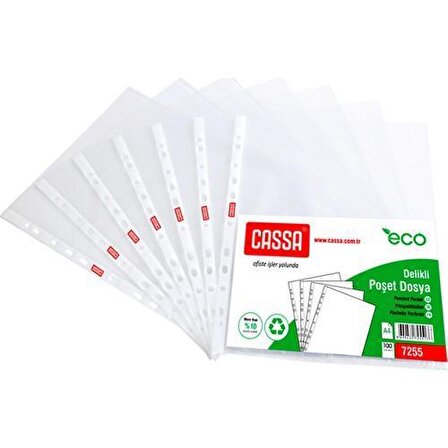 Cassa Poşet Dosya Eco 30 Mikron 100 Lü 5 Paket