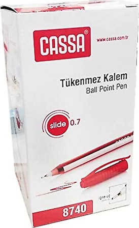 Cassa Tükenmez Kalem Slide 0,7 Mm Kırmızı 8740