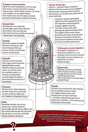 Eyüp Sultan Cami Saatli Mihrab Biblosu (Büyük Boy) Sarı