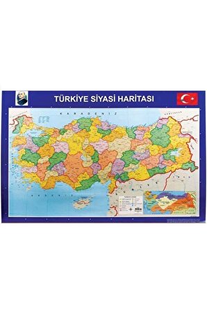 Panda Türkiye Siyasi + Fiziki Çıtalı Harita 70*100