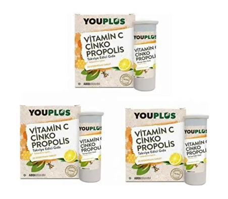 Youplus Vitamin C Çinko Propolis x 3 Adet