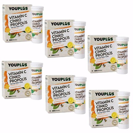Youplus Vitamin C Çinko Propolis 20 Efervesan Tablet 6'lı