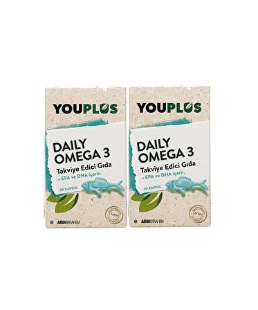 Youplus Daily Omega 3 30 Kapsül 2'li Paket