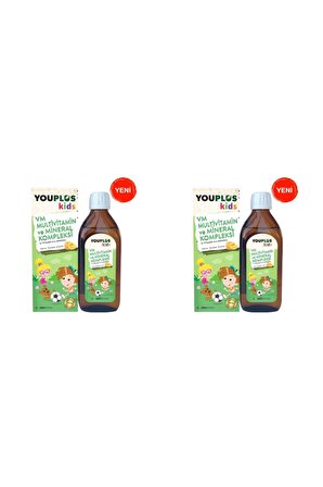 Youplus Kids VM Multivitamin ve Mineral Kompleksi 150 ml 2 Kutu