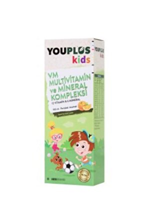 Youplus Kids VM Multivitamin ve Mineral Kompleksi 150 ML