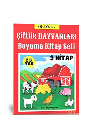 Çiftlik Hayvanları Boyama Kitap Seti (2-5 Yaş)