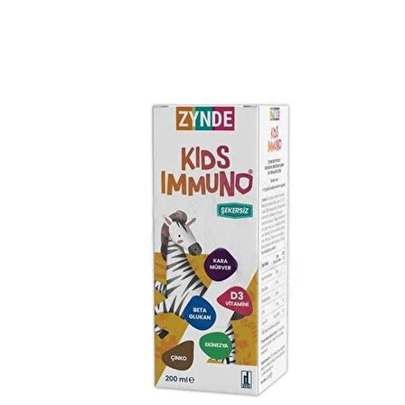 ZYNDE Kids Immuno Kara Mürver, Beta Glukan Sıvı 200 ML