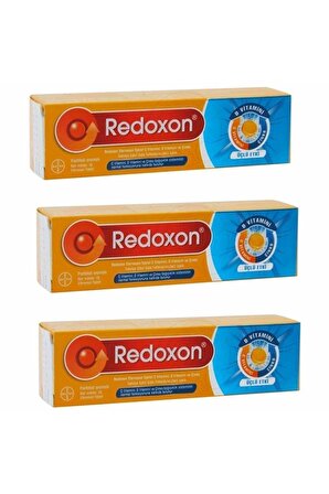 Redoxon Üçlü Etki C Vitamini D Vitamini Çinko Efervesan 15 Tablet / 3 Kutu