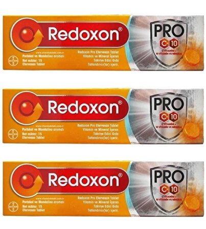 Redoxon Pro 15 Efervesan Tablet x 3 Adet