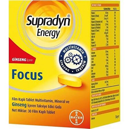 Supradyn Energy Focus 30 Film Tablet