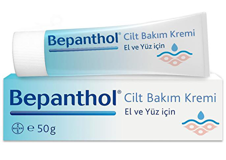 Bepanthol Cilt Bakım Kremi Tüm Cilt Tipleri İçin Su Bazlı Yağsız Nemlendirici Yüz Bakım Kremi 50 gr