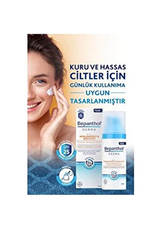 Bepanthol Derma Nemlendirici & Besleyici SPF25 Günlük Yüz Kremi 50ml 2 Adet