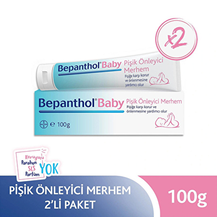 Bepanthol Baby Pişik Önleyici Merhem 2x100 gr Combo Avantaj Paketi