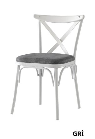 Sabit 70x120  Masa Beyaz 4 Adet Çapraz SandalyeTakım 