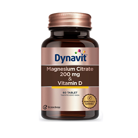 Dynavit Magnesium Citrat + Vitamin D 60 Tablet