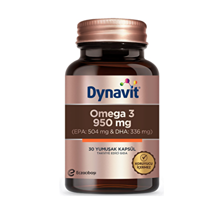 Eczacıbaşı Dynavit Omega 3 950 mg Takviye Edici Gıda 30 Yumuşak Kapsül
