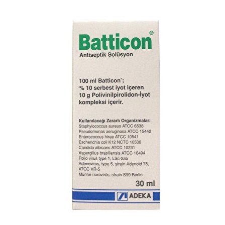 Batticon Antiseptik Solüsyon 30 Ml