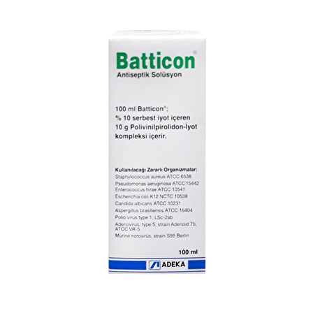 Batticon Antiseptik Solüsyon 100 Ml