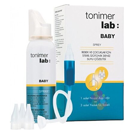 Tonimer Lab Baby Sprey 100 Ml - Aspiratör + 3 Adet Yedek Uç
