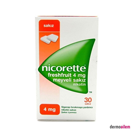 Nicorette Fresh Meyve 4 mg 30 lu Sakız Nikotin