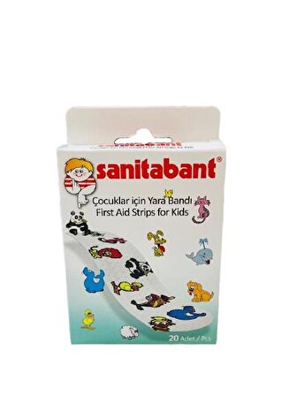 Sanitabant Kids Desenli Çocuk Yara Bandı 20 li 1 Kutu