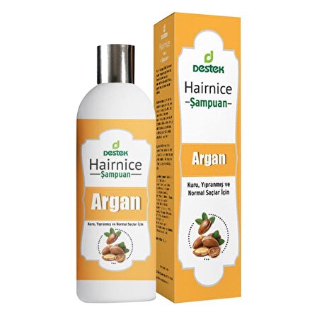 Destek Kuru Saçlar İçin Canlandırıcı Argan Yağlı Şampuan 330 ml