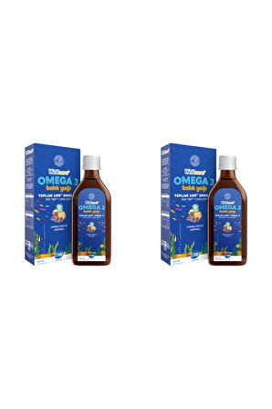 Wellcare Omega 3 Fish Oil Karışık Meyve Aromalı Balık Yağı 150 Ml 2 Kutu