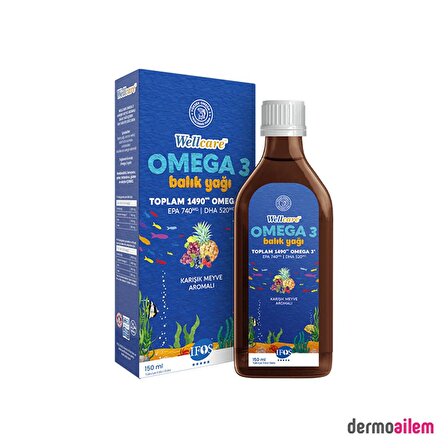 Wellcare Omega 3 Fish Oil Karışık Meyve Aromalı Balık Yağı 150 ml